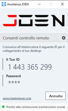 JOEN teleassistenza teamviewer